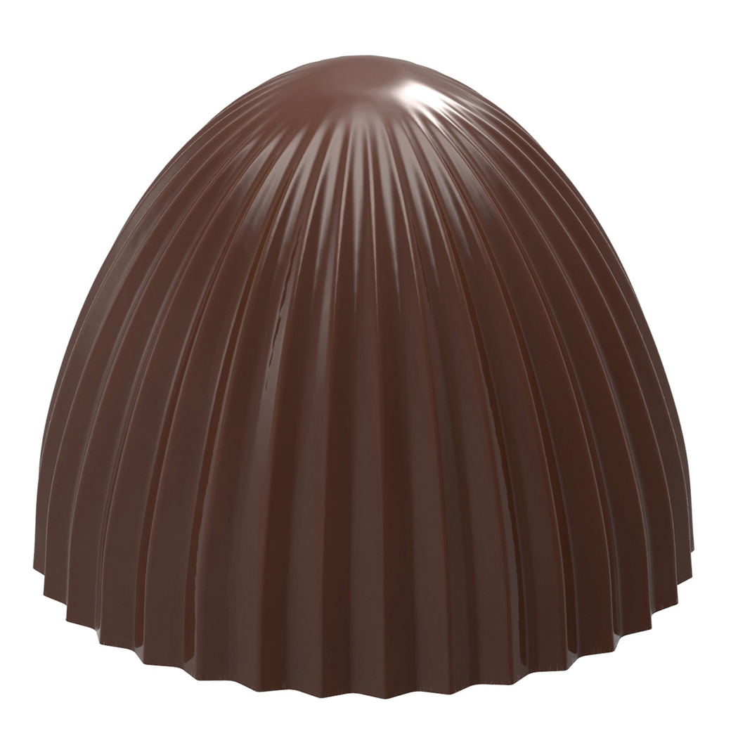 CHOCOLATE EGG MOLD WITH PLEATED TOP