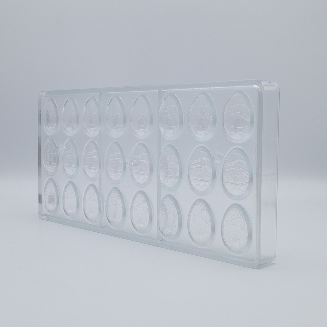 CHOCOLATE EGG MOLD WITH WAVE PATTERN
