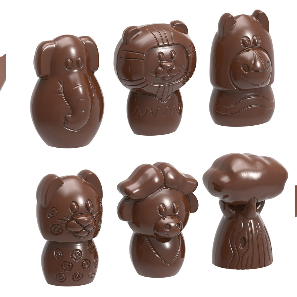 CHOCOLATE MOLD "THE BIG FIVE" 6 FIG